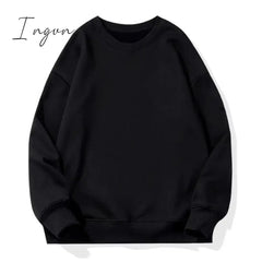 Ingvn - Women Unisex Couple Fleece 100% Cotton Suits 2 Pieces Sets Casual Tracksuit Hoodies Sweatshirt Pants Plus Size