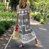 Ingvn - Bohemian loose casual large size dress