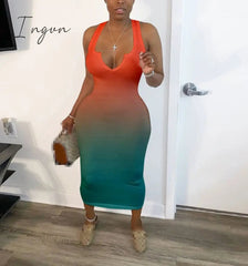 Ingvn - dress women dresses sexy long dress summer clothes for women dresses v-neck sexy wholesale dropshipping