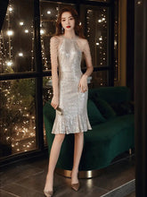 Ingvn - Trends high quality Elegant Off Shoulder Beaded Sequin Evening Dress Women Sliver Party Bodycon Maxi Dress