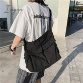 Ingvn - Women Vintage Handbag Canvas Teenager Shoulder Tote Bags Messenger Bags Ladies Casual Handbag Crossbody Purse