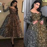 Ingvn - Evening Celebrity Prom Ball Gown Dresses 2023 Woman Party Night Short Elegant Plus Size Arabic Dubai Gold Formal Dress