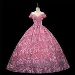 Dresses Elegant Party Prom Dress Off The Shoulder Ball Gown Vintage Lace Vestidos Gown Custom