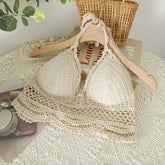 Woman Sexy Top Crochet Tank Tops Women Corset Femme Tanks Crop Camisole Japanese Fashion Knit Camis Built In Bra Dropshipping