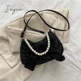 Ingvn - Pearl Female Bag Retro Luxury Designer Handbag Bow Crossbody Bags Fashion Canvas Women's 2024 Trend Shoulder bag Purses