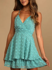 Swiss Dot V-Neck Cami Dress