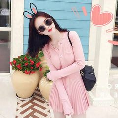 Fashion Korean Mini Dresses Female Autumn Winter Sexy Bodycon Wrap White Short Women's Sweater Knitted One-piece Dress Hit