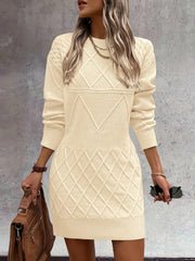 Women's Long Sleeve Short Sweater Dress Chunky Ribbed Knit Tunic Pullover Oversized Fall Sweaters
