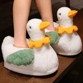 Ingvn Cute Cartoon Duck Fluffy Slippers For Woman Winter Warm Shoes Soft Plush Funny Flower Girls Indoor Home Floor Slipper