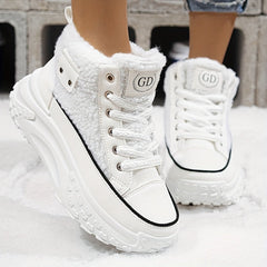 Women's Winter Thick Bottom Short Boots, Insulated Shoes With Low Heel, Perfect For Casual Outdoor Wear