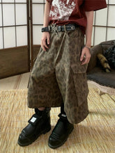 Ingvn Women's Leopard Print Camouflage Capris Unisex Loose Shorts Summer Street Style Young Girl Casual Bottom Female Calf-length Pant