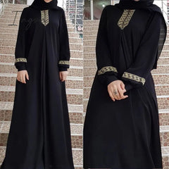 Ingvn - NEW Dubai kaftan Dress Muslim Party Abaya Women Arabic Lace Cardigain Patchwork turkey Islam Prayer caftan marocain dresses