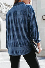 Ingvn - Elegant Solid Fold Turndown Collar Tops