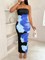 Pphmm going out outfits New SheIn Women Slim off Shoulder Contrast Color Floral Print Elegant Fashion Dress