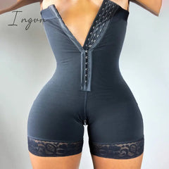 Ingvn - High Compression Skims Women's Body Shapewear Extra Firm Zipper Control Fake Ass Butt Lifter Booties Faja BBL Post Op Surgery