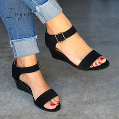 Ingvn - Daily Comfy Low Heel Wedge Sandals