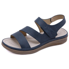INGVN Summer shoes women retro women's beach sandals round head slope comfortable lightweight sandals women's casual shoes hy710