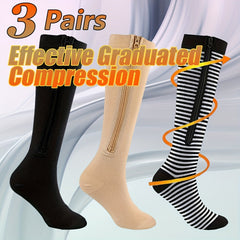 Copper Compression Socks for Women - 20-30 mmHg Graduated Compression, Wide Calf Support for Pregnancy, Running, Nursing, and Athletic Activities