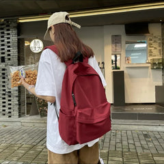 Ingvn Nylon Versatile Backpack Large Capacity School Student Backpack Washable Waterproof Computer Bag Unisex