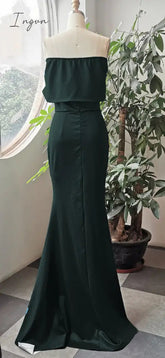 Ingvn - green off shoulder elegant evening party dress sexy celebrity mermaid maxi vestidos luxury gowns plus size women long dress