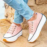 Ingvn - Daily Lace Up Non-Slip Platform Sneakers