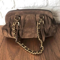 Ingvn Women Vintage Shoulder Bags High Quality Chain Handbag Large Capacity Luxury Design Soft Brown Square Bags Female Tote Boston