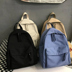 Ingvn New Women's Fashion Women's Large Capacity University Backpack Cute Girls' Travel Backpack Cool Backpack Trendy Solid Color Back