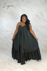 Ingvn - Tmustobe Sexy Sleeveless Solid Color Elegant Long Dress Women Summer Casual Fashion Plus Size Mid Waist Dress 11 Colors Female