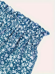 Bohemian Floral Print A-Line Skirt - Casual Vacation Style, Polyester, Non-Stretch, Hand Washable, Perfect for Spring/Summer