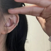 New Pentagonal Star Ear Clip Earrings for Women Girl New Gothic Y2K Punk Design Earring Simple y2k Jewelry Wholesale 1pc