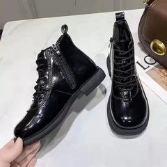 Ingvn Female Ankle Boots Waterproof Booties Elegant with Low Heels Footwear Round Toe Short Shoes for Women Work Y2k Autumn Trend