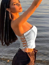 Sensual Cut-Out Camisole Tank Tops - Tanks & Camis with Off Shoulder, Backless, and Small Sling Designs - Women's Sexy Summer Clothing for Casual Outings and Date Nights