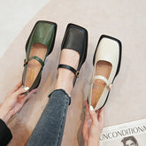 Spring and Autumn Women's Pumps Leather Shoes Ladies Casual Shoes Fashion Flat Loafers British Style Office and Banquet Loafers