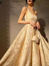 Jacquard Maxi Dresses for Women New Fashion Fairycore Sleeveless Straps Summer Dress Vintage High Waisted Dresses