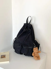Ingvn Light Drawstring Pocket Women Backpack Nylon School Laptop Girls Backpack Causal Korean Style Travel Backpacks for Women Bag