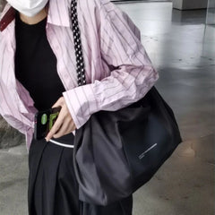 INGVN Trendy High-capacity Simple Japanese Gym Bag Vintage All Match Y2k Aesthetic Women's Handbags Korean Casual Sports Shoulder Bags