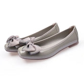 Fashion Square Toe Women Flats Shoes Bow Women Shoes Patent Leather Casual Single Spring Ballerina Shallow Mouth Loafers Shoes