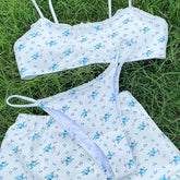 Floral Print Bikini Set Push Up Swimsuit Wrap Swimwear Women Sexy Bikinis Bordered Summer Bathing Suit Beach Wear