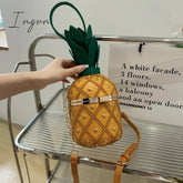 Ingvn - Women Bag 2024 Fashion Cute Pineapple Design Shoulder Bag Originality Design Ladys Crossbody Bag Metal Chain Handbag