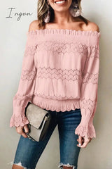 Ingvn - Flounce Design Dusty Blouse (7 Colors)