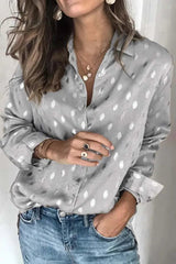 Ingvn - Loose Long Sleeve Lapel Top