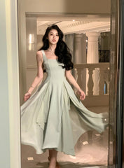 French Elegant Ruffles White Midi Dresses Summer New Evening Party Women Clothes Fashion Sundress Birthday Ladies Dresses
