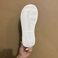 Women's Flatform Mule Sneakers, Casual Round Toe Slip On Backless Skate Shoes, All-Match Preppy Student Walking Shoes