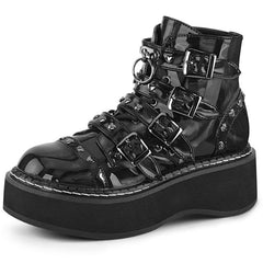 INGVN 2026 Brand Black Gothic Vampire Cosplay Comfy Sole Heels Summer Fashion Platform Sandals Shoes Women Slipper Outdoor
