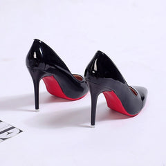 Nightclub High Heel Pointed Toe Stiletto Red Bottom Fashion Women's Shoes Shallow High Heels Red Bottom High Heels Lolita Shoes