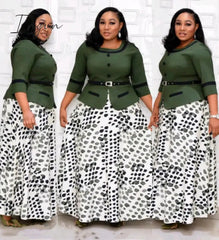 Ingvn - 2XL-6XL Plus Size Christmas Dress African Dresses For Women Clothing Winter Dashiki Robe Femme Party Maxi Dress African Clothes