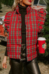 Ingvn - Casual Plaid Buckle Tops