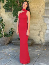 Halter Backless Sexy Maxi Dress Women Summer New Inclined Shoulder Sleeveless High Waist Bodycon Elegant Long Dress