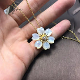 Ingvn - New 2023 Trend Classics Original Design Sun Flower White Fritillary Necklace Fashion Ladies High Quality Brand Jewelry Gifts