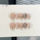10pcs Handmade Press On Nails Purple Cat Eye Fake Nails Buttfly Design False Nails Full Cover Wearable Manicure Fake Nail Tips
